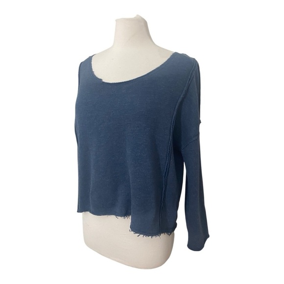 Free People Victorian Lace Crochet Sweater Pullover Oversized Sweatshirt MED - Picture 5 of 11